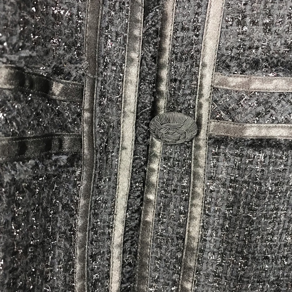 Sigrid Olsen Black Tweed Jacket Size: 14 - image 4